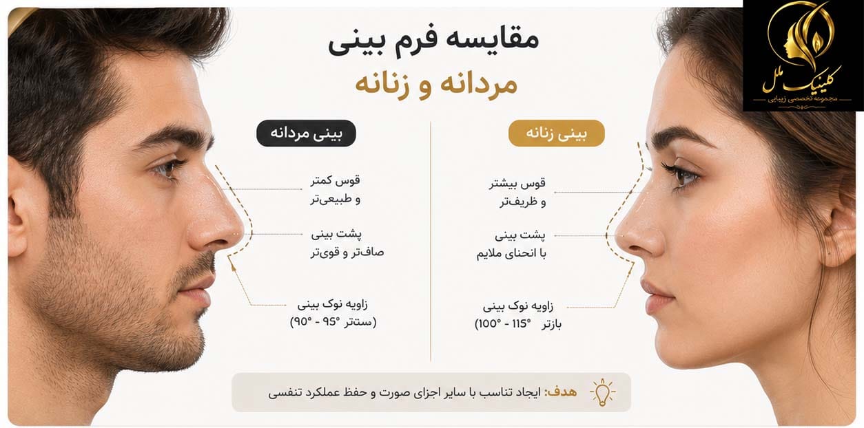 بینی مردانه و زنانه