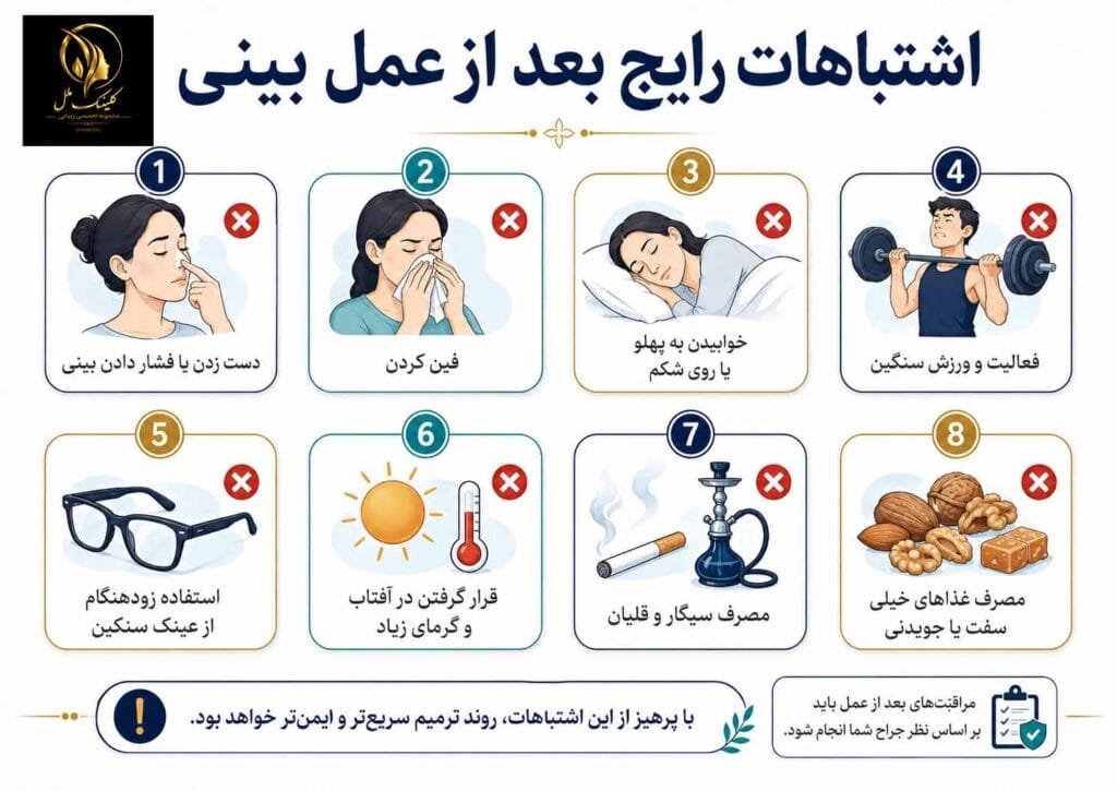 توصیه طلایی عمل بینی