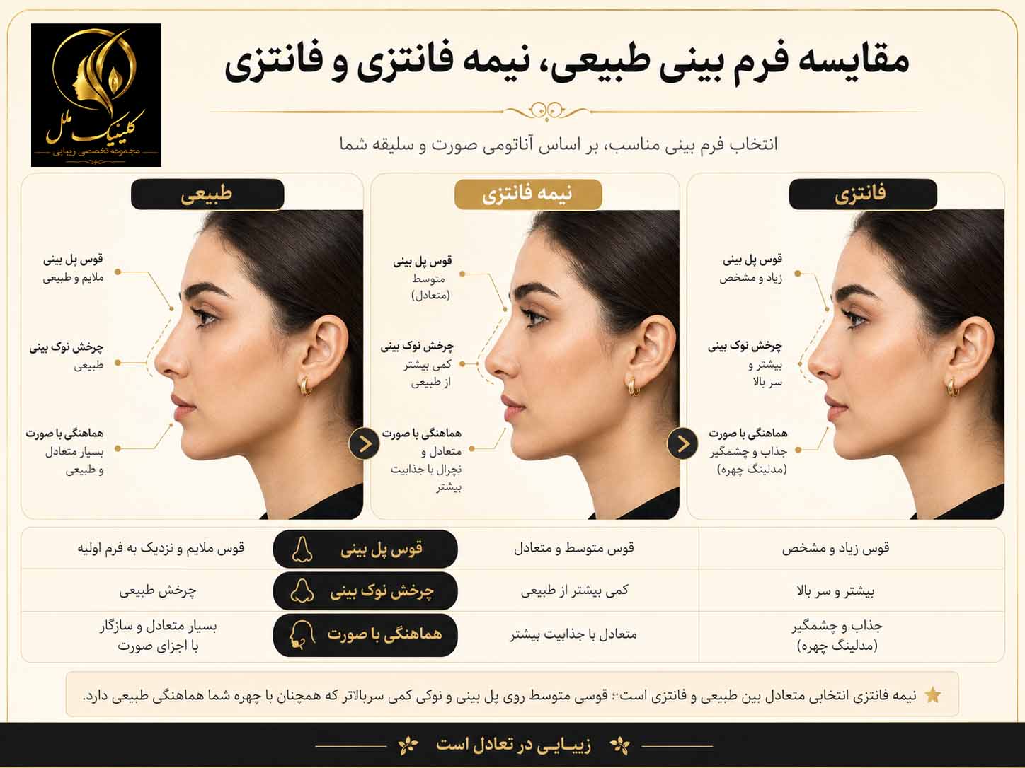 عمل بینی نیمه فانتزی | بینی زیبا بدون از دست دادن ظاهر طبیعی semi-natural-nose2