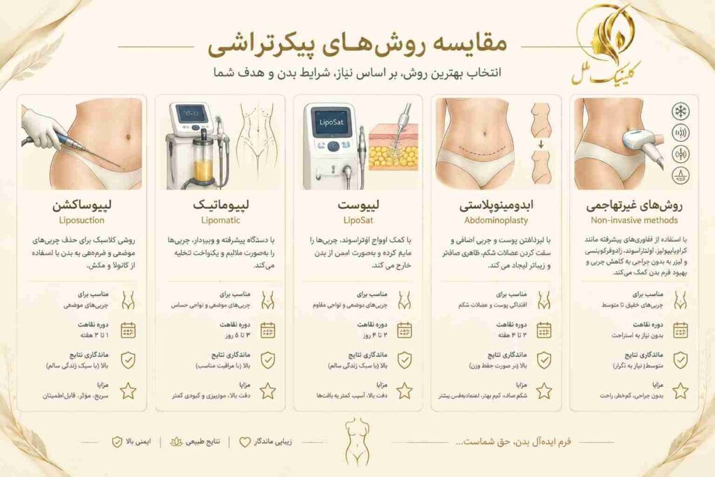 body-contouring04 مقایسه روشهای مختلف پیکرتراشی