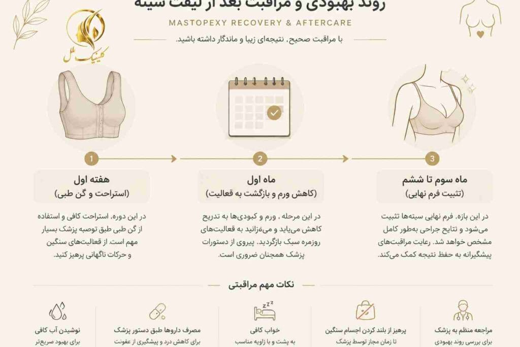 breast-lift06 روند بهبودی و مراقبت بعد از لیفت سینه