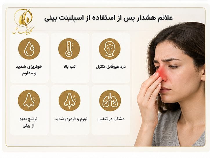 علائم هشدار پس از استفاده از اسپلینت بینی