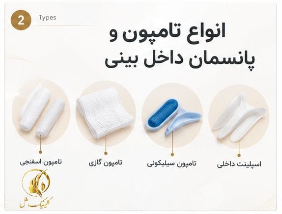 انواع تامپون و پانسمان داخل بینی