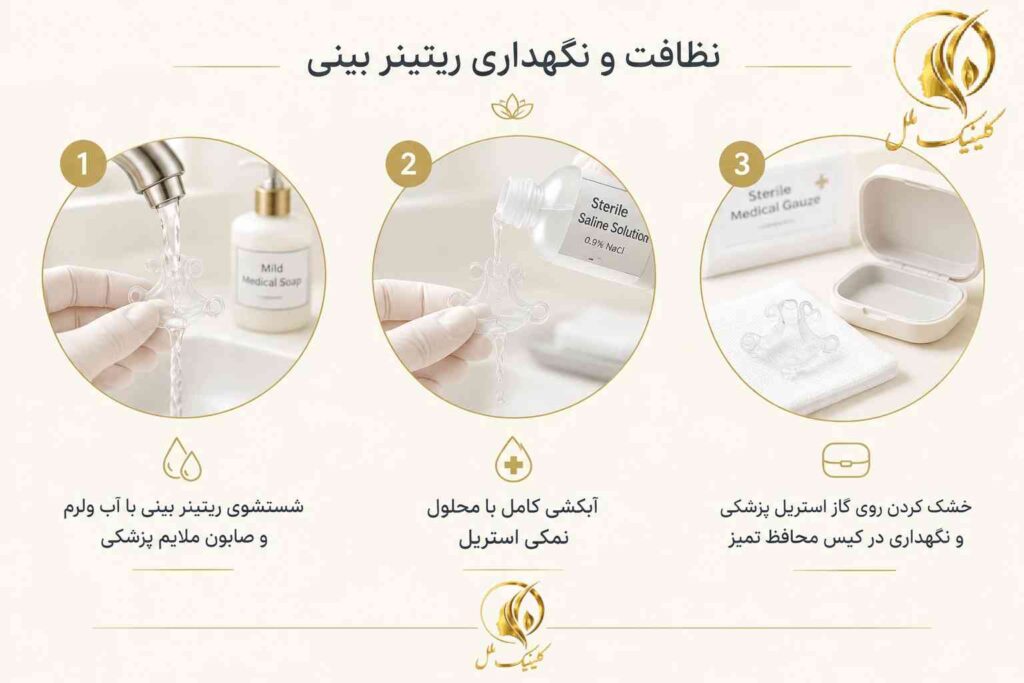 نکات بهداشتی تمیز کردن و نگهداری نوستریل ریتینر