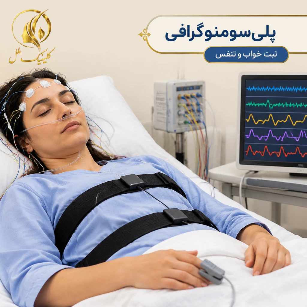 ثبت شاخص&zwnj;های تنفسی و خواب در آزمایش پلی&zwnj;سومنوگرافی